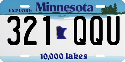 MN license plate 321QQU