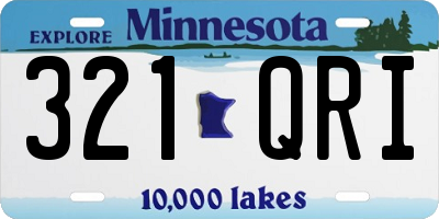 MN license plate 321QRI