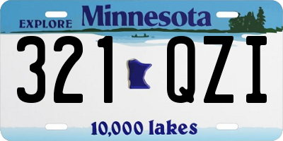 MN license plate 321QZI