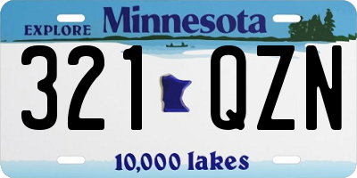 MN license plate 321QZN