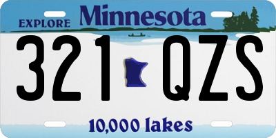 MN license plate 321QZS