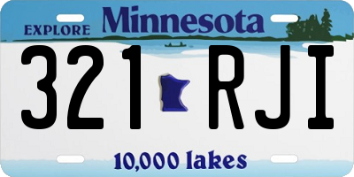 MN license plate 321RJI