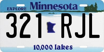 MN license plate 321RJL