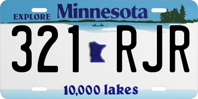MN license plate 321RJR