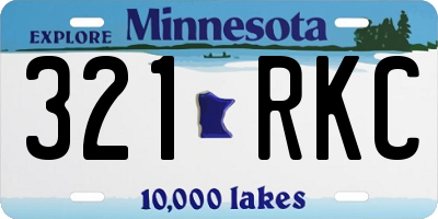 MN license plate 321RKC