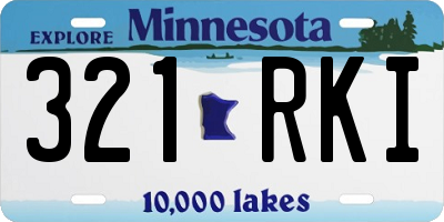 MN license plate 321RKI