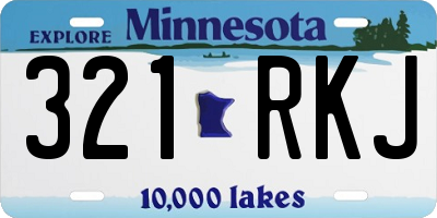 MN license plate 321RKJ