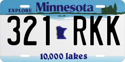 MN license plate 321RKK