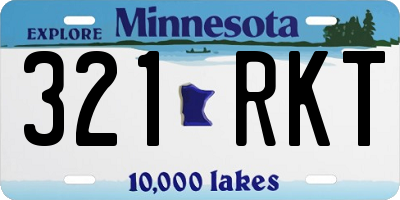 MN license plate 321RKT