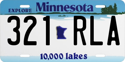 MN license plate 321RLA
