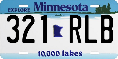 MN license plate 321RLB