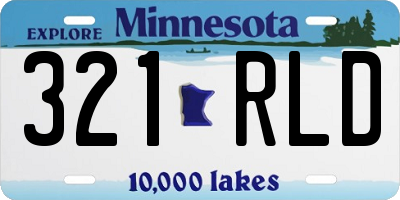 MN license plate 321RLD