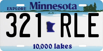 MN license plate 321RLE