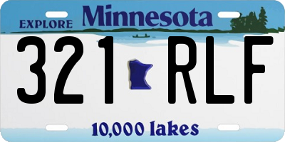MN license plate 321RLF