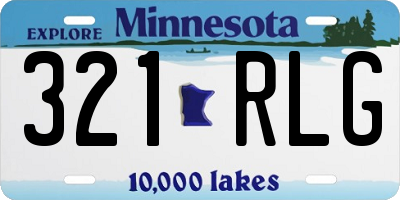 MN license plate 321RLG