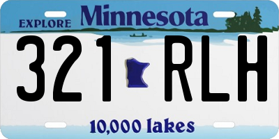 MN license plate 321RLH