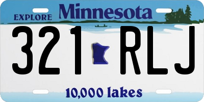 MN license plate 321RLJ