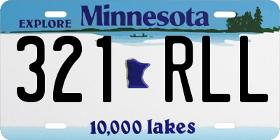 MN license plate 321RLL
