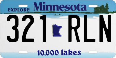 MN license plate 321RLN