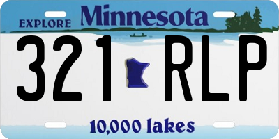 MN license plate 321RLP