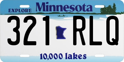MN license plate 321RLQ