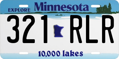 MN license plate 321RLR