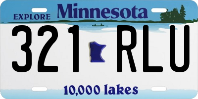 MN license plate 321RLU