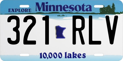 MN license plate 321RLV