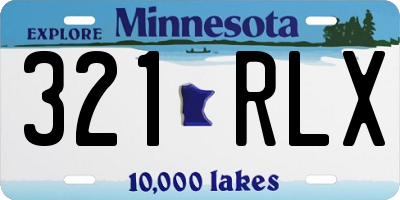 MN license plate 321RLX