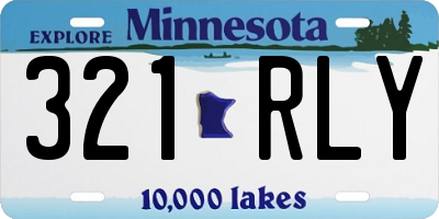 MN license plate 321RLY