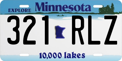 MN license plate 321RLZ