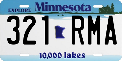 MN license plate 321RMA