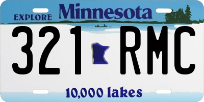 MN license plate 321RMC