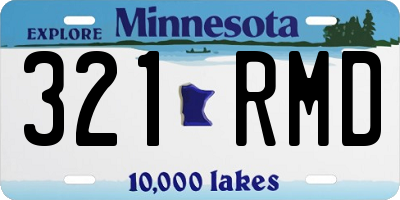 MN license plate 321RMD