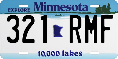 MN license plate 321RMF