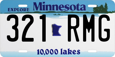 MN license plate 321RMG