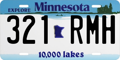 MN license plate 321RMH