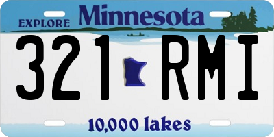 MN license plate 321RMI