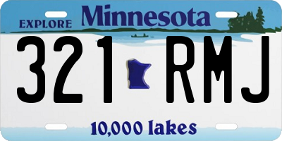 MN license plate 321RMJ