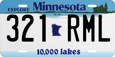MN license plate 321RML