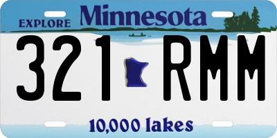 MN license plate 321RMM