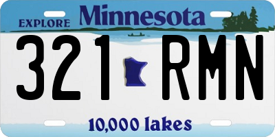 MN license plate 321RMN