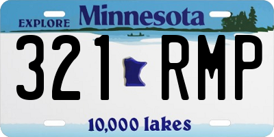 MN license plate 321RMP
