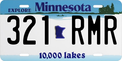 MN license plate 321RMR