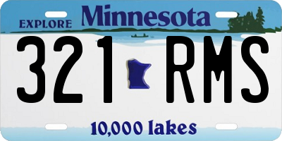MN license plate 321RMS