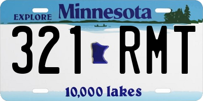 MN license plate 321RMT