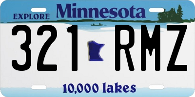 MN license plate 321RMZ