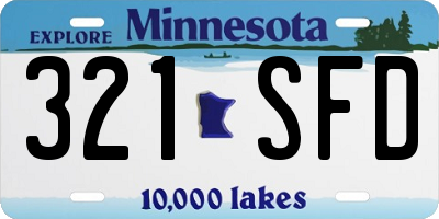 MN license plate 321SFD