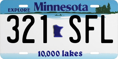 MN license plate 321SFL