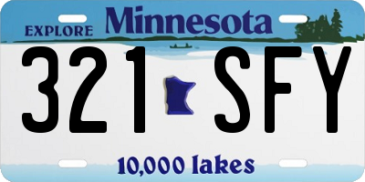 MN license plate 321SFY